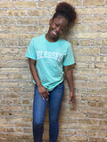 "BLESSED ARCH" Tee (Mint/White)