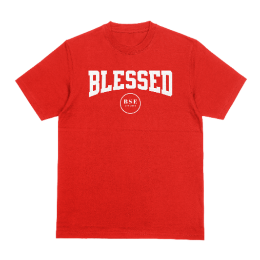 "BLESSED CURVE" Tee (Red/White)