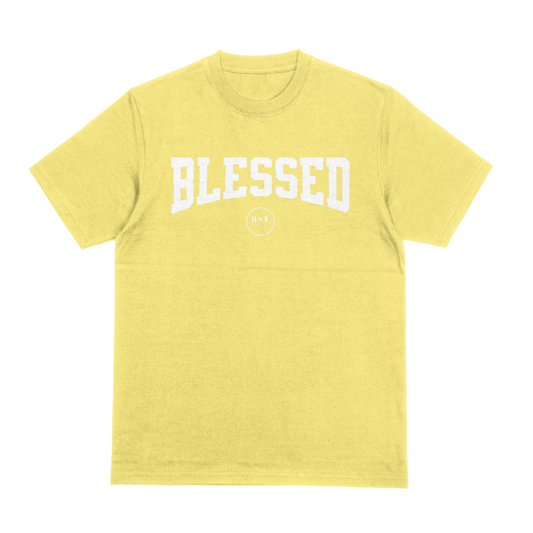 "BLESSED ARCH" Tee (Yellow/White)