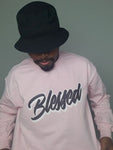 "BLESSED" Signature V.2 Crewneck (Pink/Black)