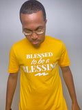 "BLESSED TO BE A BLESSING" Tee (Gold/White)