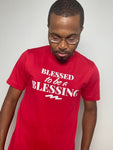 "BLESSED TO BE A BLESSING" Tee (Red/White)