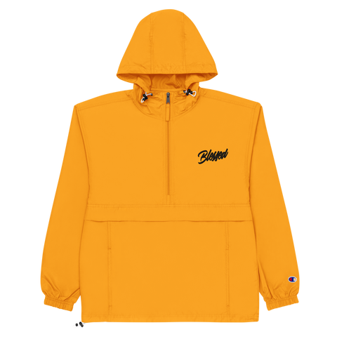 "BLESSED" Champion Windbreaker (Gold)