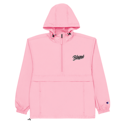 "BLESSED" Champion Windbreaker (Pink)