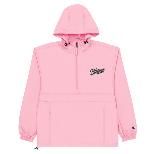 "BLESSED" Champion Windbreaker (Pink)